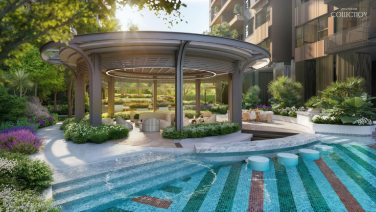 Quầy Bar Dưới Nước Sàn Thư Giãn Bên Hồ Bơi