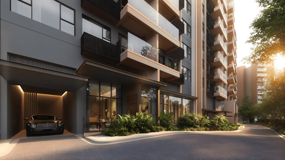 phối cảnh 3D căn 3PN phiên bản đặc biệt có chỗ giữ xe riêng orchard collection